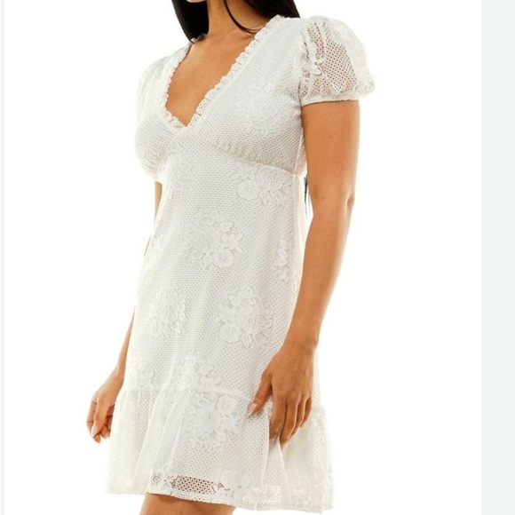 Speechless ivory flared Lace Dress M - Picture 1 of 8